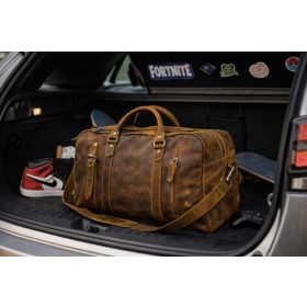   Vantoro Marrone Corridor valódi olasz bőr férfi utazótáska barna