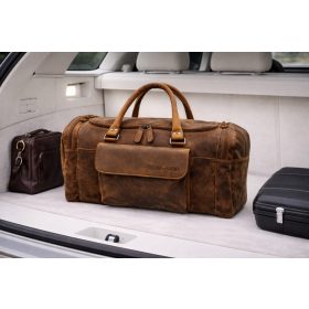   Vantoro Marrone Stride valódi olasz bőr férfi utazótáska barna