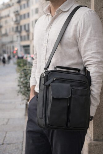 Vantoro Nero Pro – Prémium olasz valódi bőr férfi oldaltáska