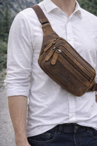 Vantoro Marrone Belt – Prémium olasz valódi bőr férfi övtáska