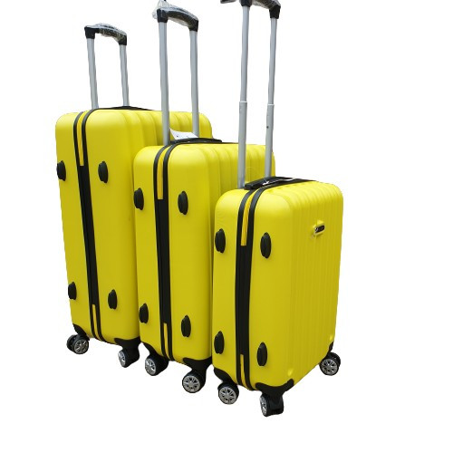 Ardeola 3 db-os bőrönd szett sárga keményfedeles ABS
