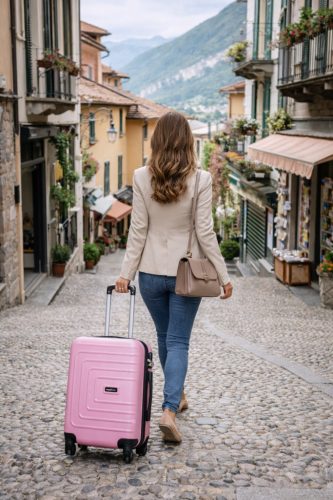 Bianka Wizzair rózsaszín bőrönd 55 x 40 x 20 cm ABS