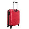 Bionik piros bőrönd keményfedeles közepes méretű 4 kerekes 62 x 45 x 28 cm