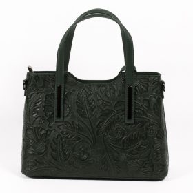 Nápoly zöld valódi bőr női táska Olasz