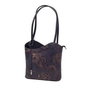 Bologna bronz kék valódi bőr női táska Olasz