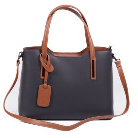   Calabria kék-barna valódi bőr női táska Olasz klasszikus