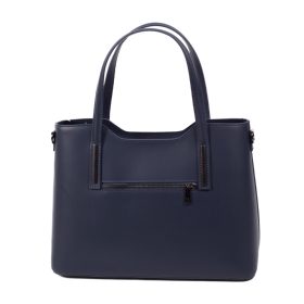 Messina kék valódi bőr női táska Olasz klasszikus
