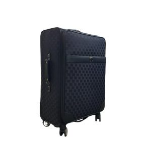   Business fekete bőrönd L-es méret 78 cm puhafalú 4 kerekes