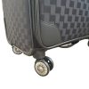 Business fekete bőrönd L-es méret 78 cm puhafalú 4 kerekes