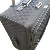 Business fekete bőrönd L-es méret 78 cm puhafalú 4 kerekes