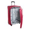 Cankó bordó piros bőrönd szett 3 részes puhafedeles spinner