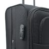 Center fekete bőrönd 72 cm puhafalú 4 kerekű nagyméretű L-es