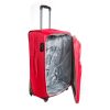 Császár piros bőrönd L-es puhafalú spinner 72 cm
