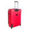 Császár piros bőrönd L-es puhafalú spinner 72 cm