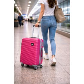 Cuvier pink bőrönd közepes méret ABS 62 x 40 x 24 cm