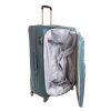Divine kék bőrönd közepes méret M-es spinner 4 kerekű 62 cm