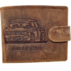   Donna valódi bőr férfi pénztárca autós barna RFID védelemmel