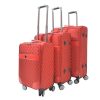 Eleonóra piros bőrönd szett 3 db-os puhafedeles