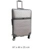English bézs bőrönd M-es 67 cm spinner 4 kerekű puhafalú