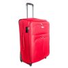 Expert piros bőrönd közepes méret M-es puhafalú 4 kerekes 62 cm