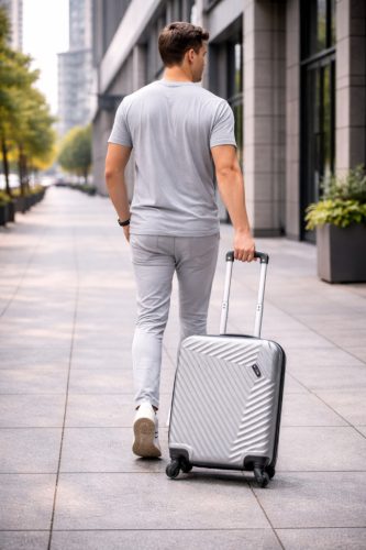 Farben ezüst xs bőrönd 20 x 30 x 40 cm Wizzair fedélzeti kézipoggyász