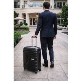   Fecske Wizzair kabin bőrönd 55 x 40 x 20 cm fekete ABS kemény falú