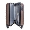 Furler barna bőrönd közepes méret keményfalú 4 kerekű 62 cm