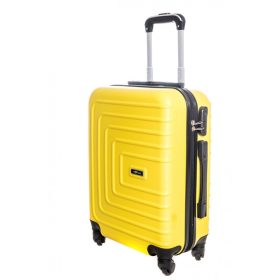   Gamma sárga bőrönd keményfedeles 4 kerekű közepes 62 x 45 x 28 cm