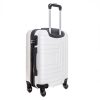 Kalocsa fehér bőrönd L-es nagyméretű ABS Spinner