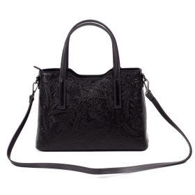 Milánó fekete női valódi bőr táska Olasz