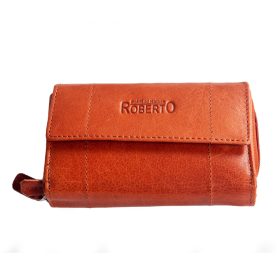 Oder valódi bőr női pénztárca barna RFID védelemmel
