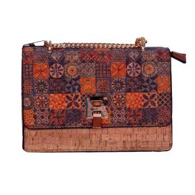   Carlota parafa női kézitáska válltáska mozaik mintás kék