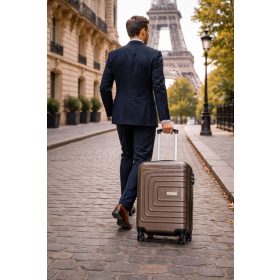   Réce Wizzair kabin bőrönd 55 x 40 x 20 cm barna ABS kemény fedelű