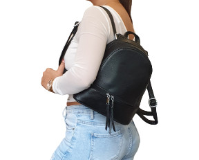 Soldier kisméretű női hátizsák többfunkciós fekete 30 x 28 x 13 cm