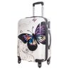 Szerelem pillangós bőrönd nagyméretű L-es keményfalú 4 kerekes