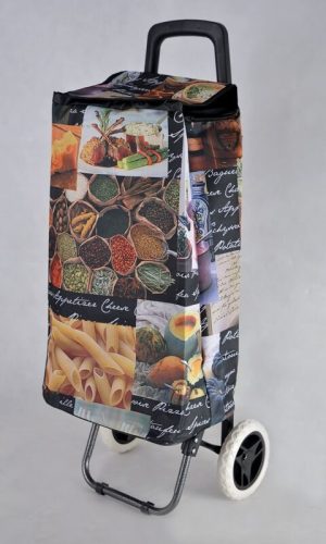 Tartellini gurulós bevásárló táska fűszer mintás