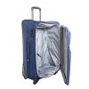 Tetrax kék bőrönd szett 3 részes puhafalú spinner