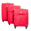 Vöcsök 3 db-os bőrönd szett piros puhafedeles