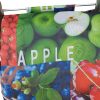 Apple aluvázas gurulós bevásárló táska színes gyümölcsös