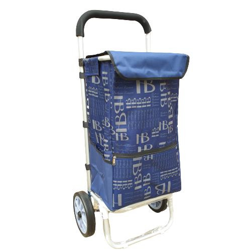 Flóra gurulós bevásárló táska aluvázas kék
